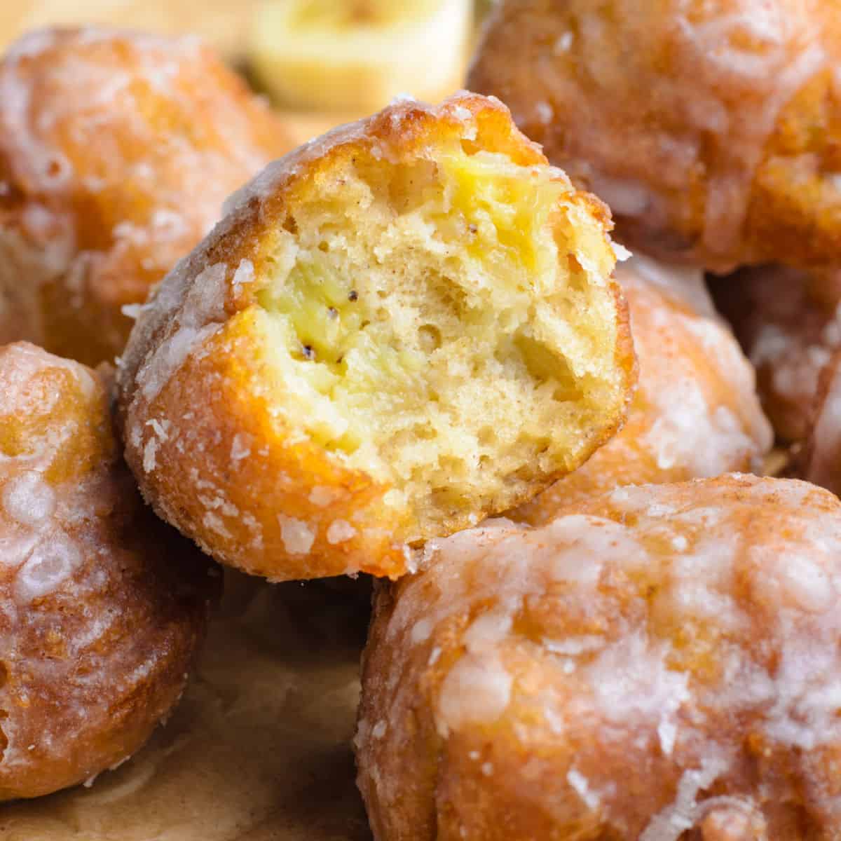 Glazed Banana Fritters ⋆ Real Housemoms