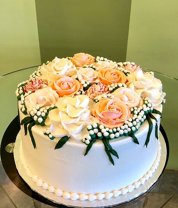 Assorted Flower Layer Cake - Classy Girl Cupcakes