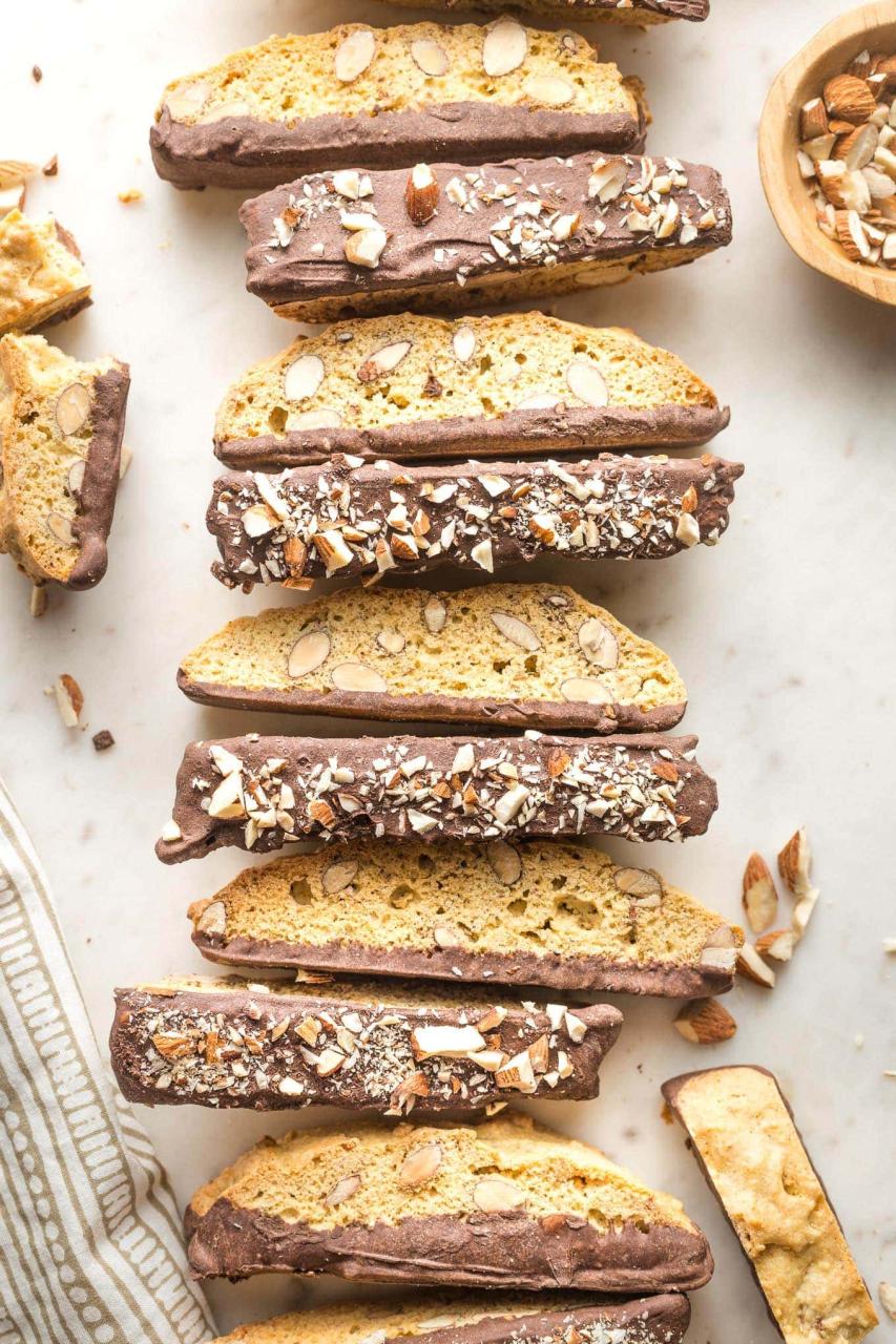 Chocolate-Dipped Almond Biscotti