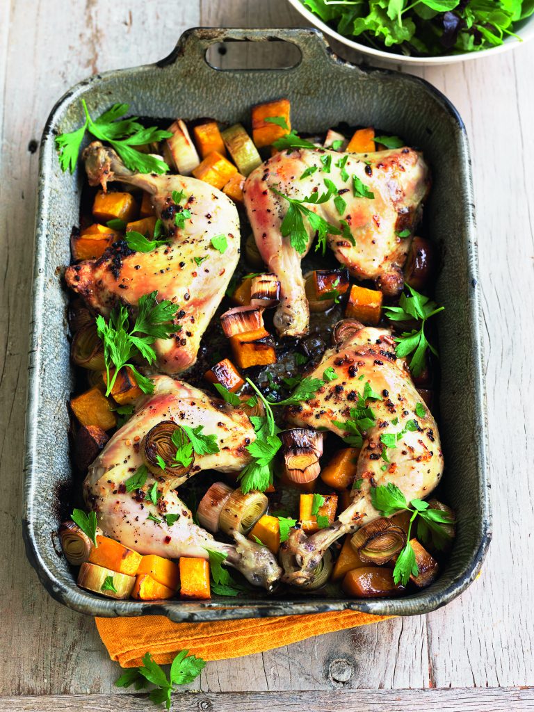 Chicken, leek and pumpkin bake - Healthy Food Guide