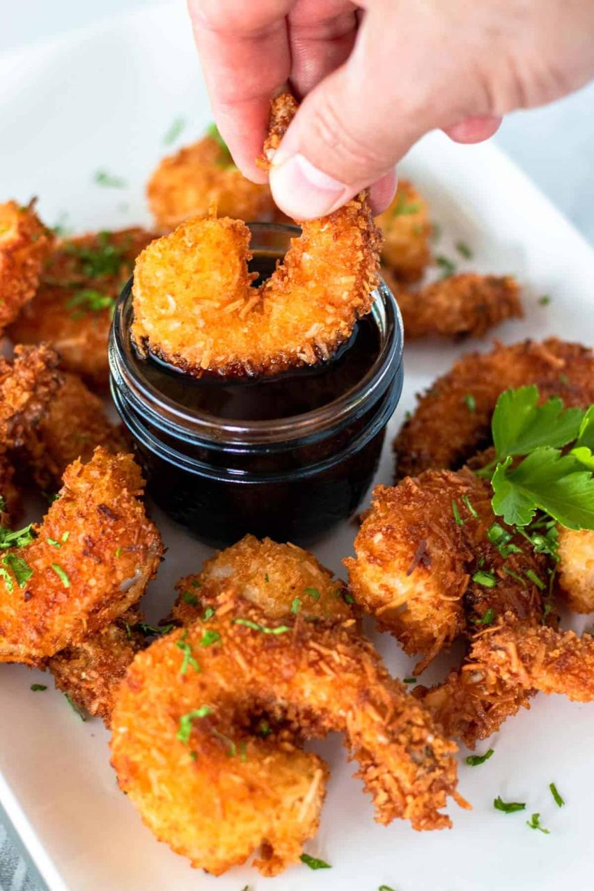 Coconut Shrimp with Honey Soy Dipping Sauce - Whipped It Up