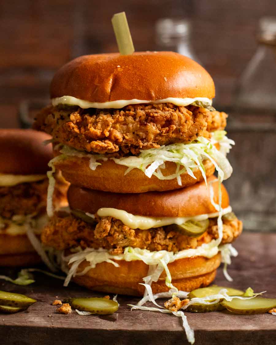 Ultra Crunchy Fried Chicken Burger