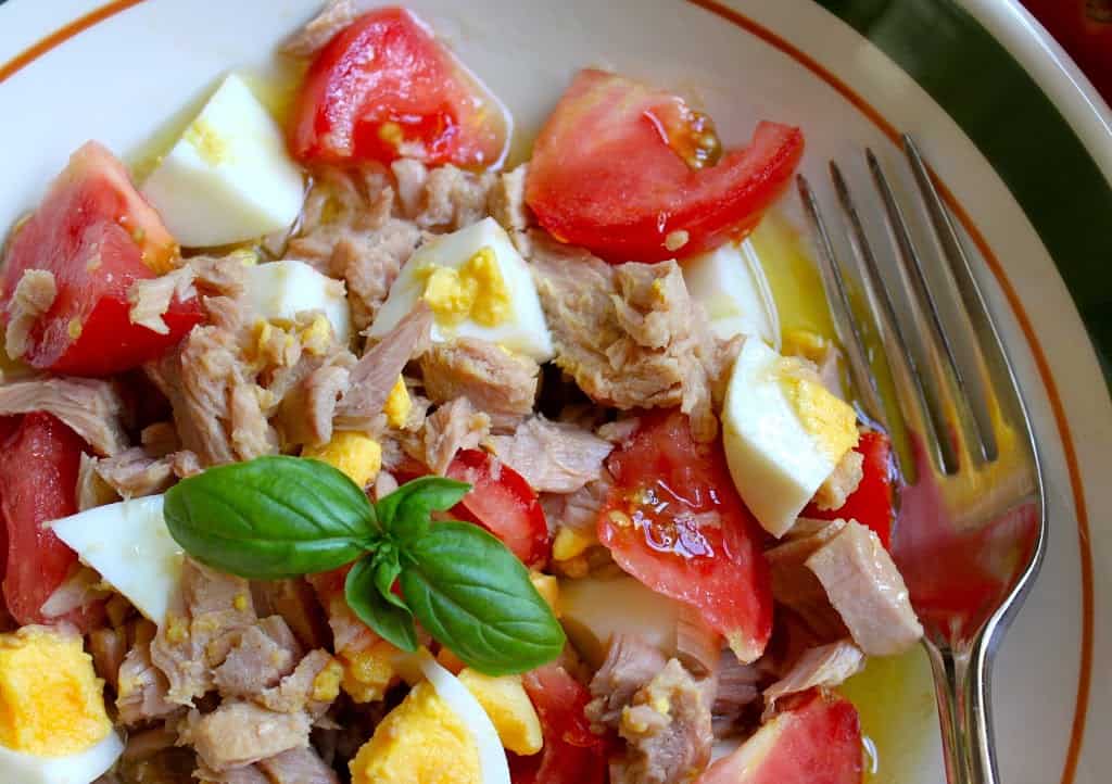 Zia Maria's Tuna, Egg and Tomato Salad - Christina's Cucina