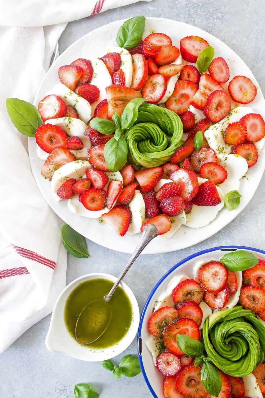 Strawberry Avocado Caprese Salad | Gimme Delicious