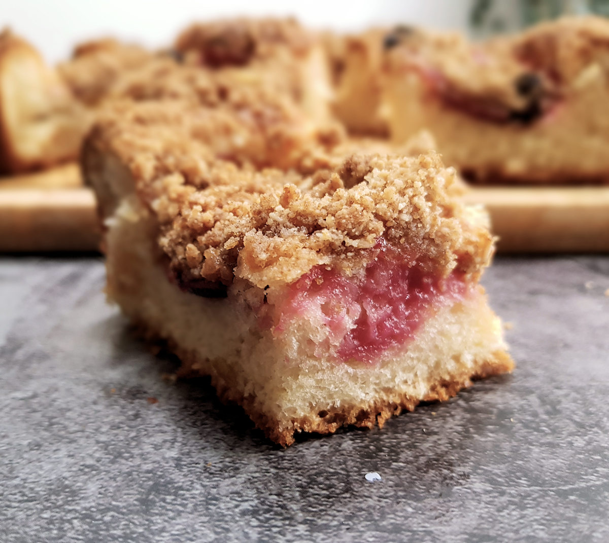 Plum Brioche With Cinnamon Crumble Topping | Recipe | Cuisine Fiend