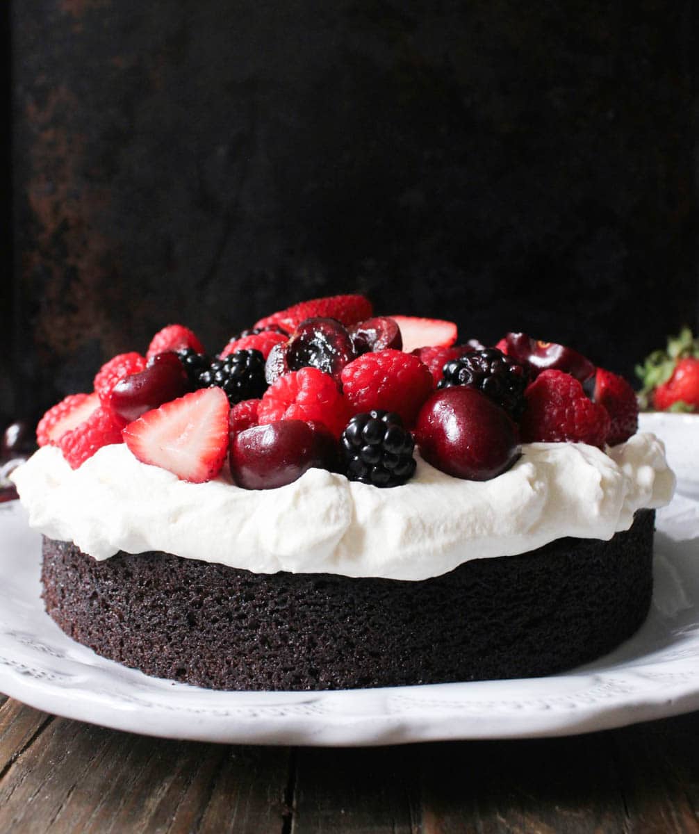 Foolproof Chocolate Cake with Whipped Cream and Fresh Berries - Domesticate  ME